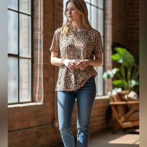 H&M Animal Print Blouse- M